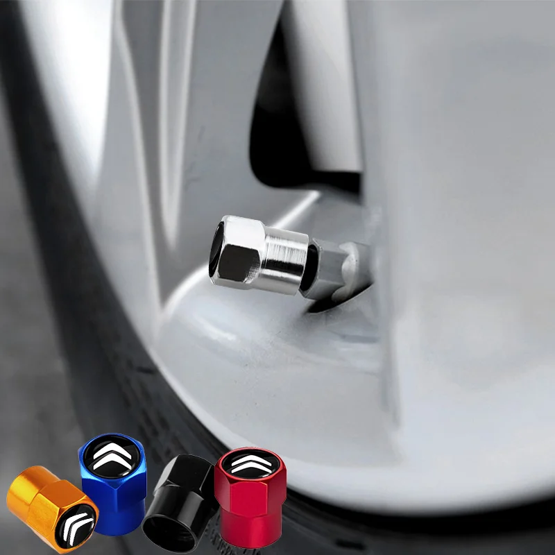 

4pcs Aluminum Alloy Car Wheel Tire Valve Stem Caps Cover Auto Accessories for Citroen Vts C1 C3 C4 C5 C6 Xsara Berlingo Celysee