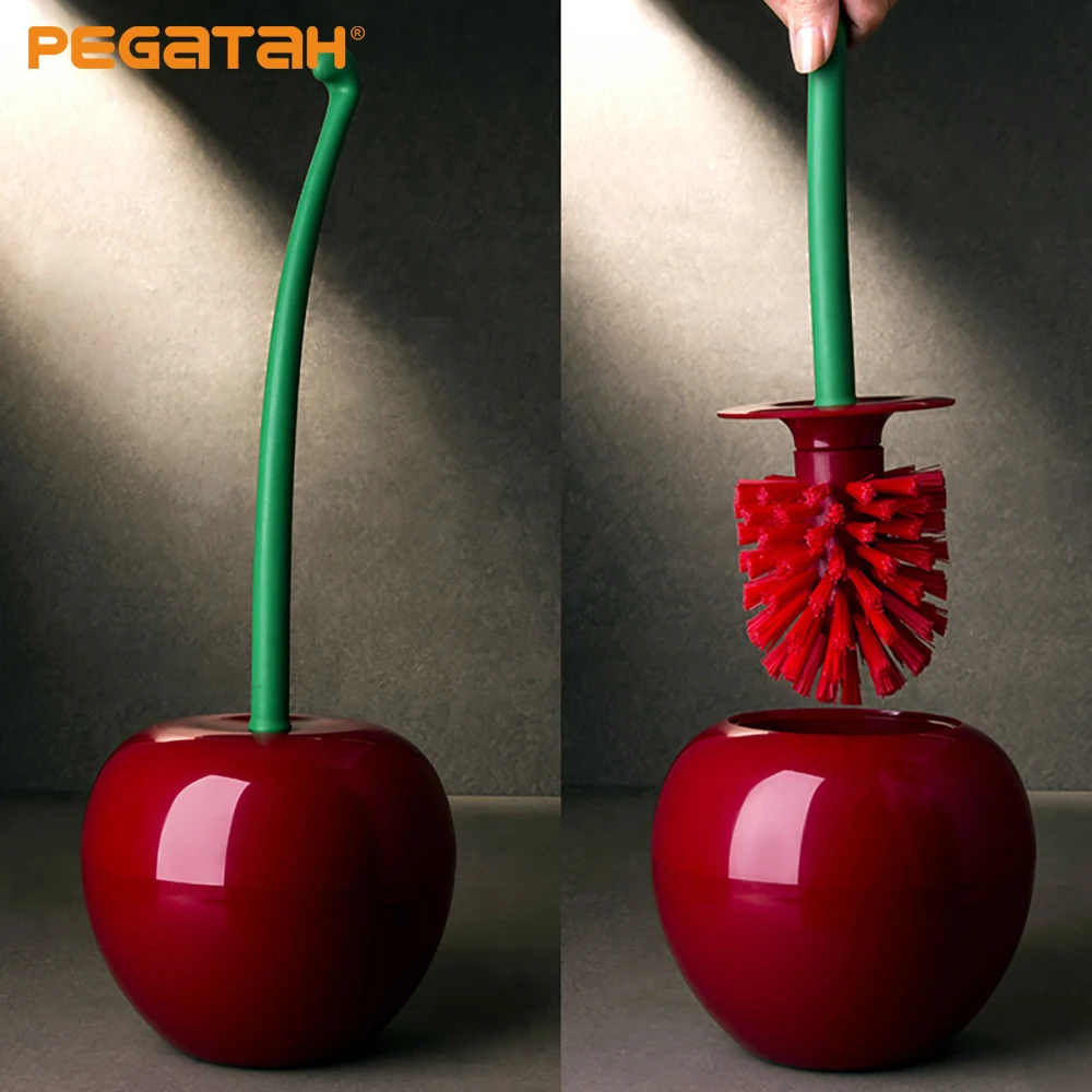 

Toilet brush toilet holder bathroom accessories Creative Lovely Cherry Shape Lavatory Brush Bathroom Products Clean