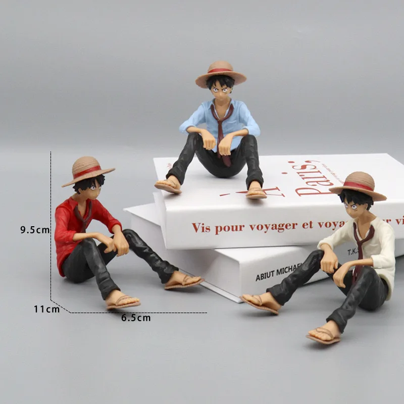 

9cm Anime One Piece Monkey D Luffy Figure Solid Model Toys Doll Cake Car Decoration Collection Doll Anime Figure Children Toys