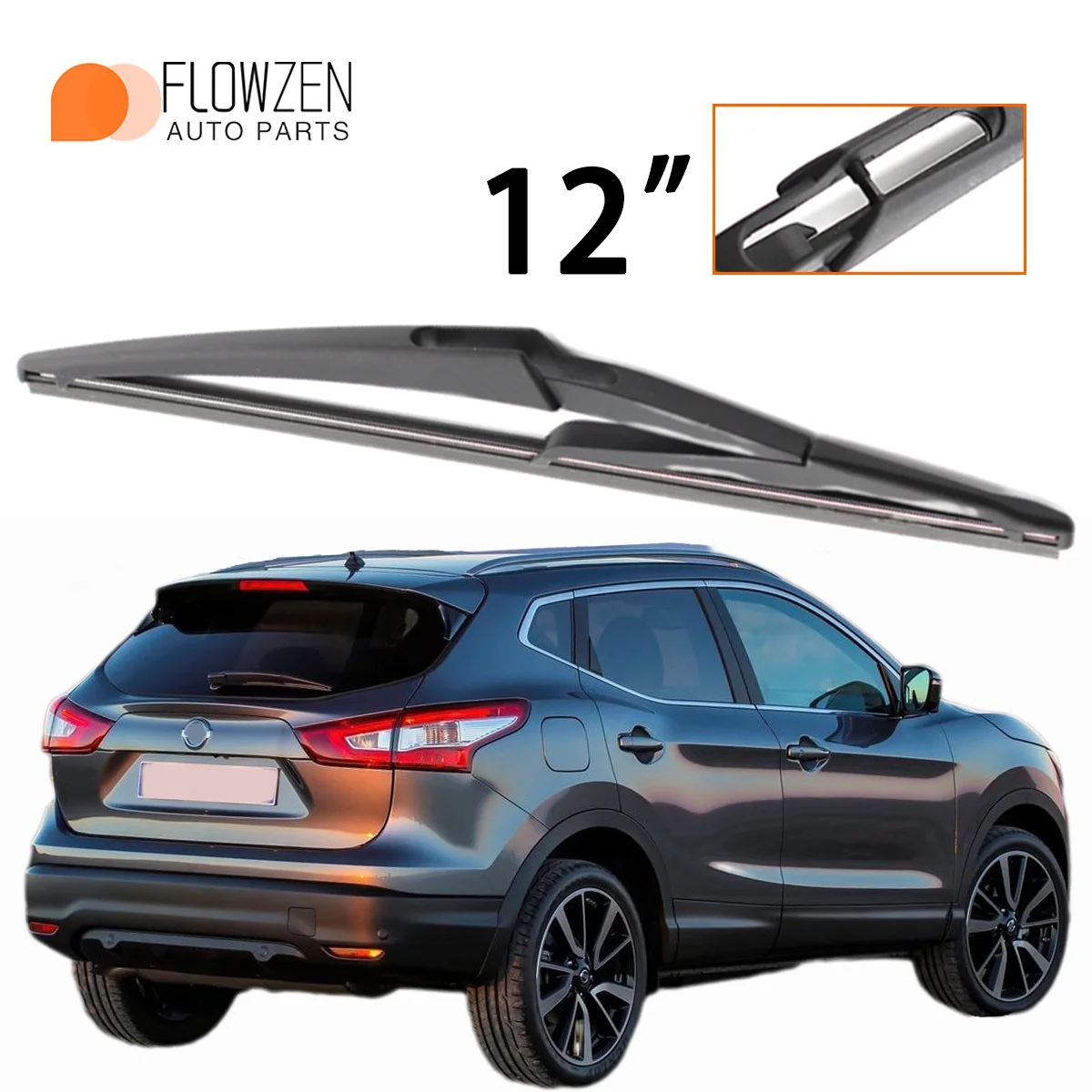 

12-дюймовый Задний Стеклоочиститель Для Nissan Qashqai J11 2013-2020, Резиновая Щетка Для Очистки Заднего Стекла