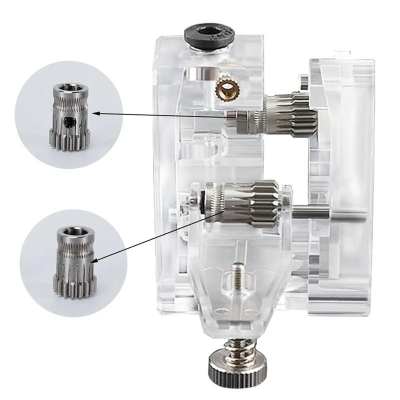 2Pcs Extruder Gears MK8 Stainless Steel Double Extrusion Wheels Bowden Gear 3D Printer Part for CR10 Ender 3 |