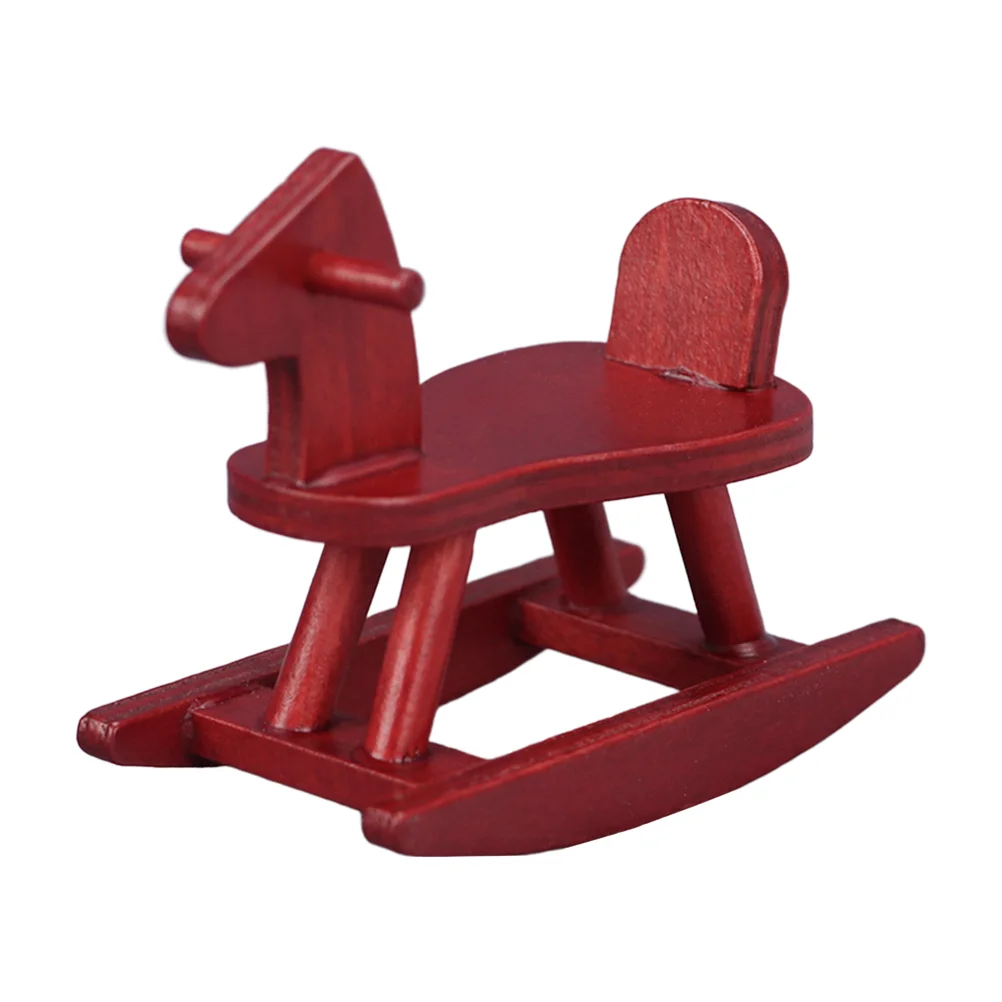 

Красная лошадка-качалка, детская игрушка, мини-домик-качалка, украшение, товары для дома (красный)
