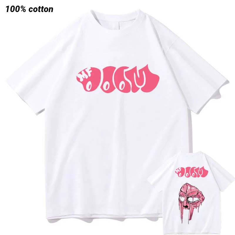 

Singer Mf Doom Madlib Madvillain Double Sided Graphic Tshirt Tops Male Loose Hip Hop T Shirt Men Women Fleece Cotton T-shirts
