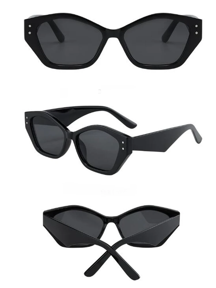 Женские солнцезащитные очки кошачий глаз синие модные унисекс зеркальные