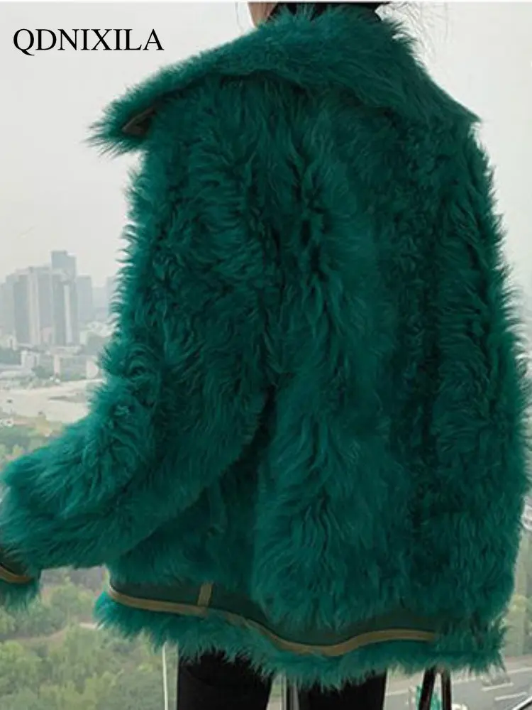 Winter Jacket Women 2022 New Fur All-in-one Loop Fur Lamb Coat Women's Short Faux Fur Coat Winter Coat for Women Fur Coat Women