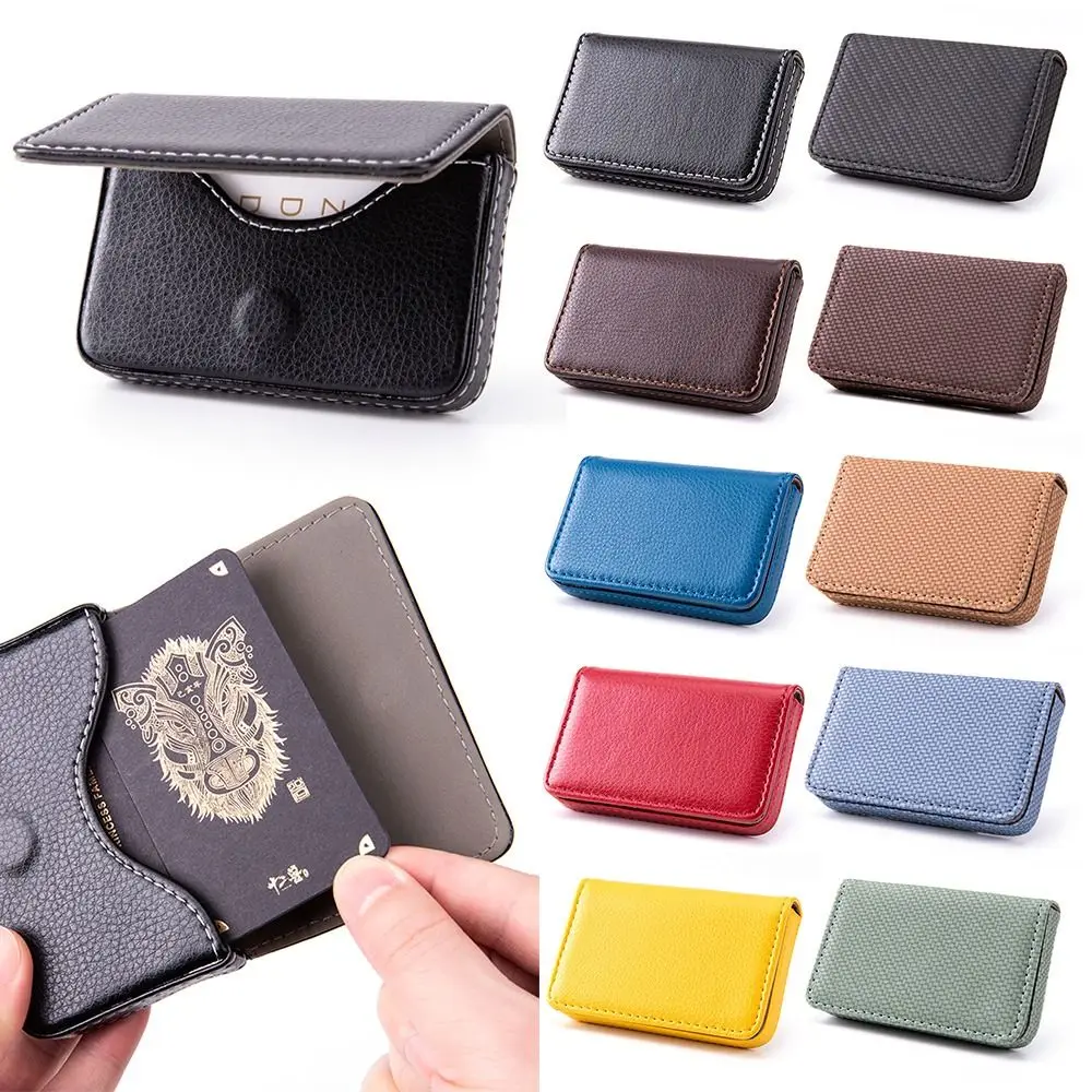 

PU Leather With Magnetic Buckle For ID Credit Bank Card Card Pocket Card Case Name Card Holder Business Card Holder