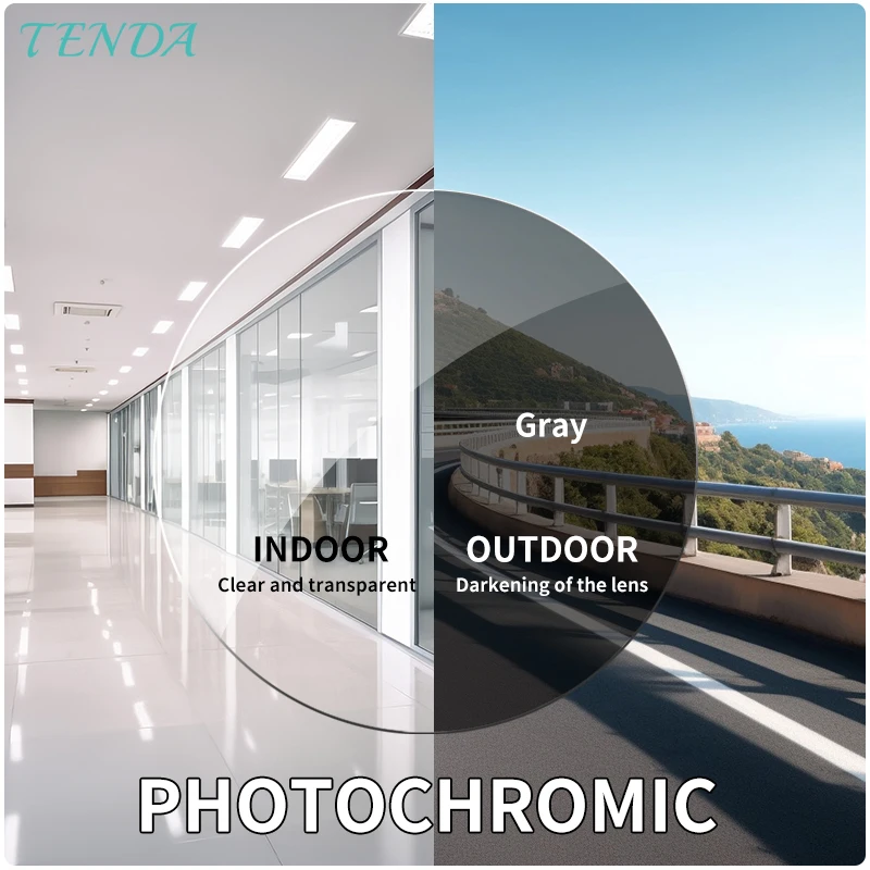 Асферические фотохромные бифокальные Солнцезащитные очки линзы по рецепту для