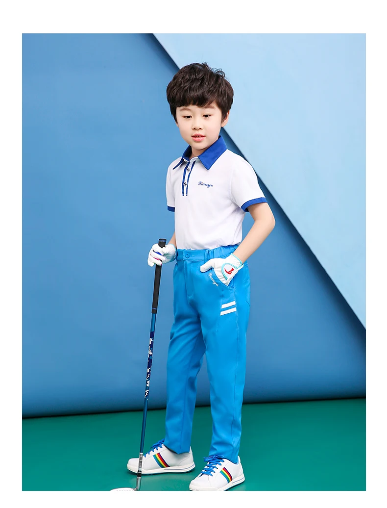 TTYGJ Kids Golf Pants Breathable Boys High Elastic Golf Long Trousers Quick-drying Clothing Outdoor SportsWear For  for Autumn