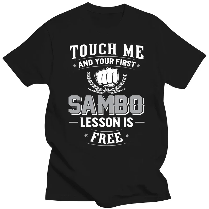 Фото Модная футболка Sambo, лидер продаж, ваш первый урок, свободная футболка №1