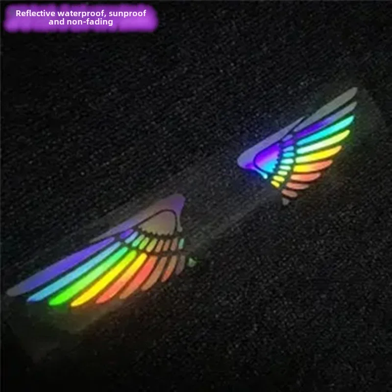 Красочные лазерные наклейки Крылья Ангела для автомобиля Светоотражающие