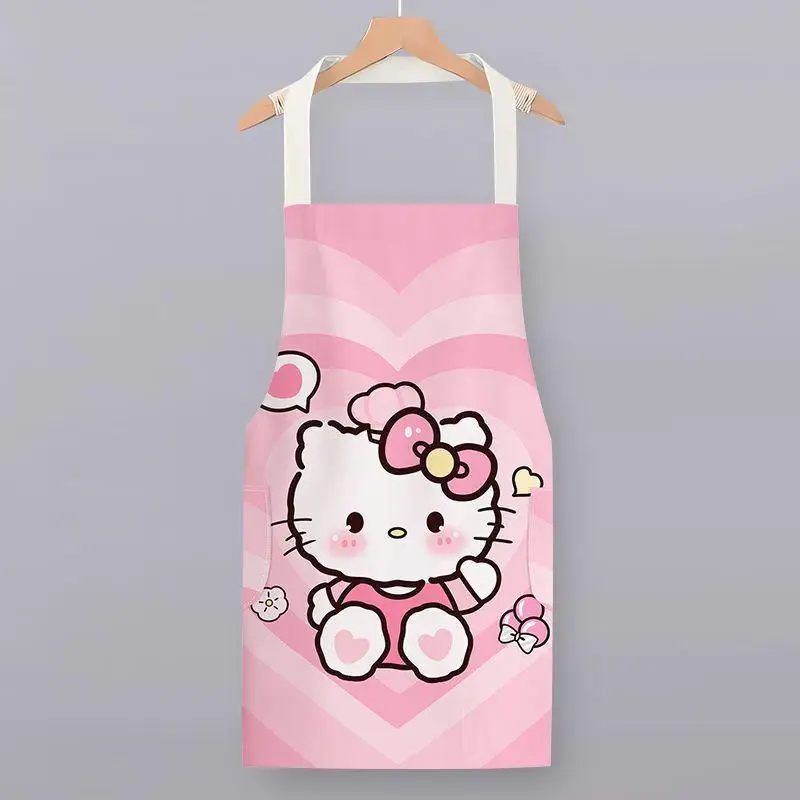 Kawaii MINISO фартук Hello Kitty водостойкий милый мультфильм аниме новый домашний кухонный