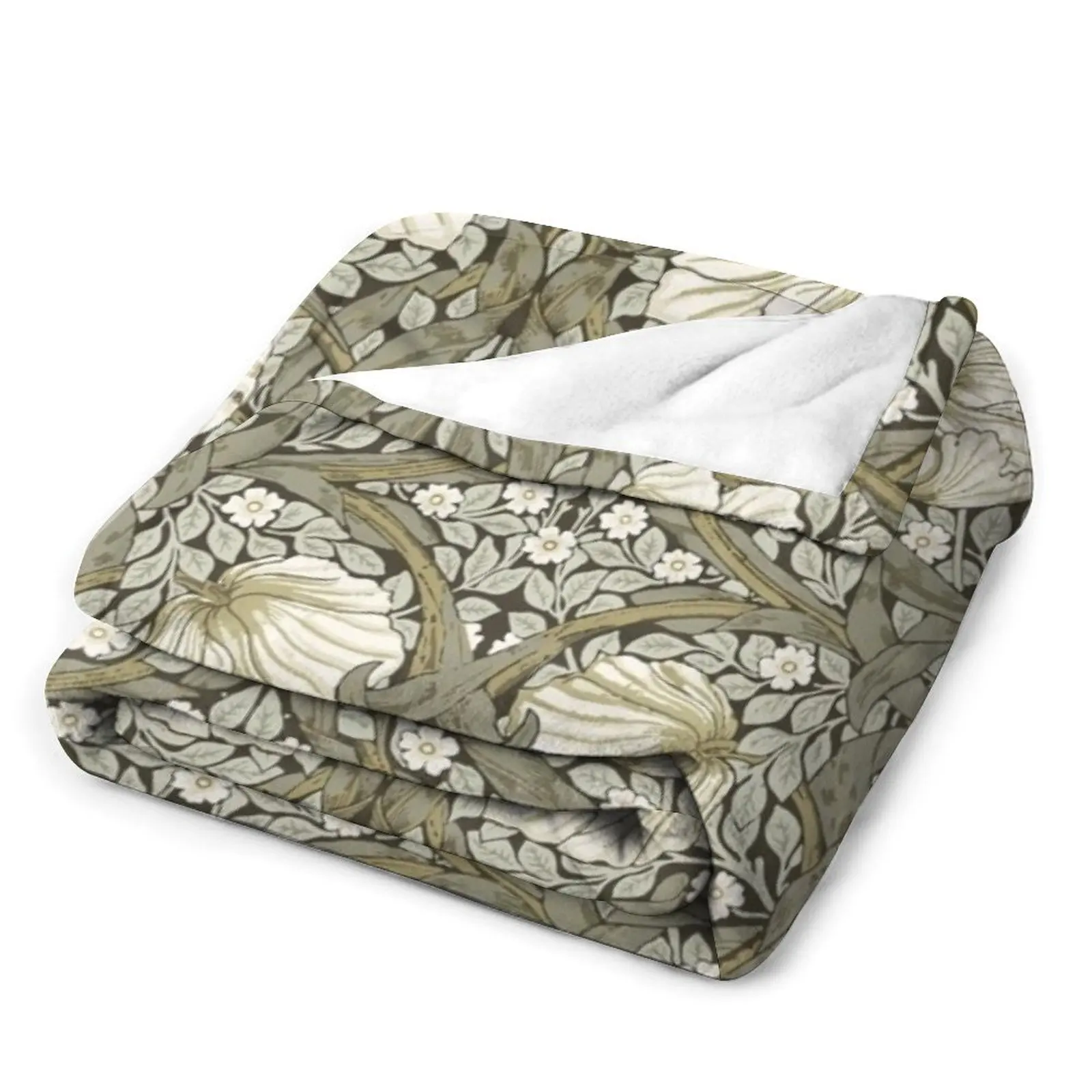 Пимпернель Уильям Моррис в шалфей и кремовом одеяле движущиеся одинарные