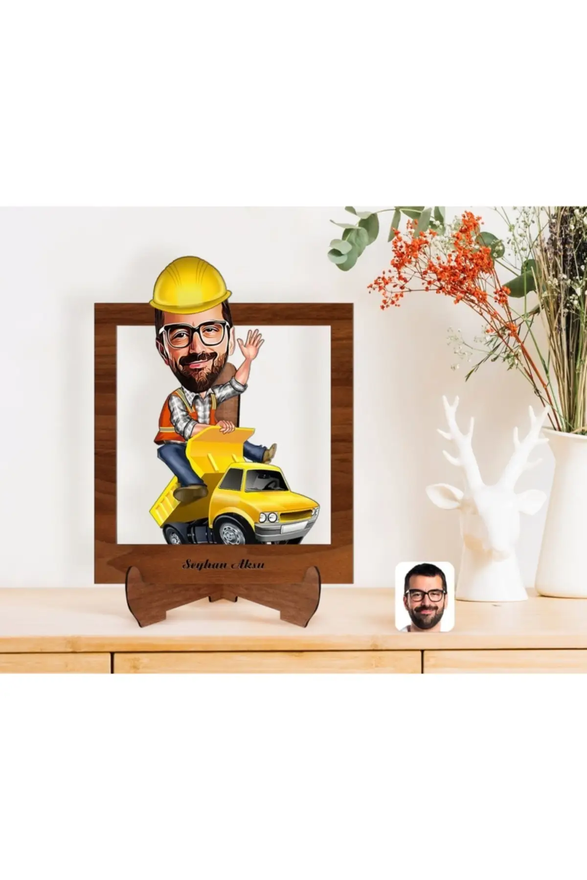 

Personalized Male Birthday table Wooden Stand 3d trinkets-2