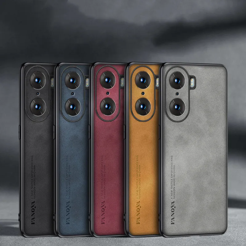 

vintage Leather Back Case For Huawei Mate 20 30 40 Pro P30 P40 P50 Honor 60 Pro 50 Slim Matte Cover PU Leather+TPU
