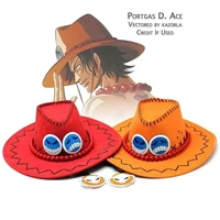 portgas d ace sun hat anime cosplay cowboy cap pirates caps for men women children pirates cap hats toys for kids