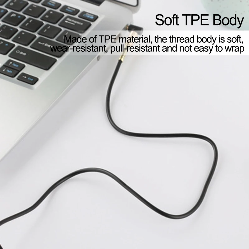 Аудио кабель 3.5 мм для автомобиля с позолоченным пружинным разъемом jack male для колонок JBL, наушников iPhone.