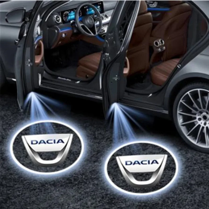 

2PCS For Dacia Duster Logan MCV Sandero Stepway Dokker Lodgy Wireless Car Door Led Welcome Laser Projector Logo Shadow Light