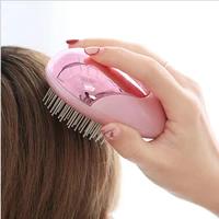 portable ion hairdressing hair brush electric acoustic wave vibrating massage comb anti static mini straightening hair comb