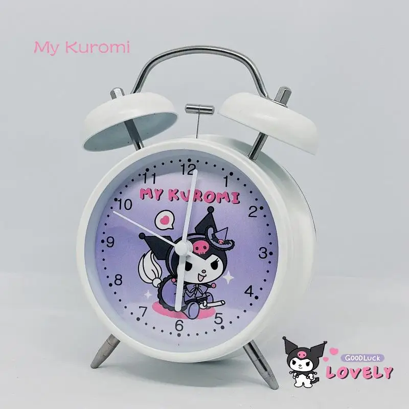 

Милый будильник Sanrio Hellokittys Kuromi My Melody Cinnamoroll, мультяшное украшение для комнаты, будильник, игрушки для детей, подарки