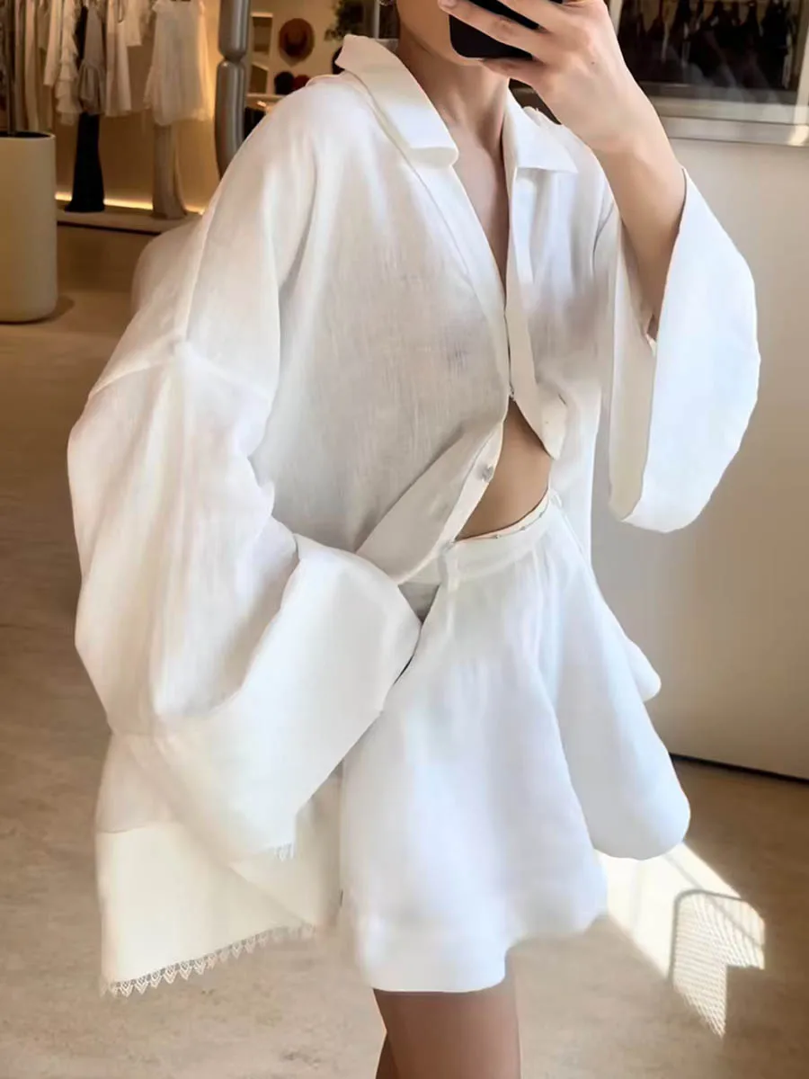 VGH праздничный стиль комплект из двух предметов для женщин лоскутные блузки с