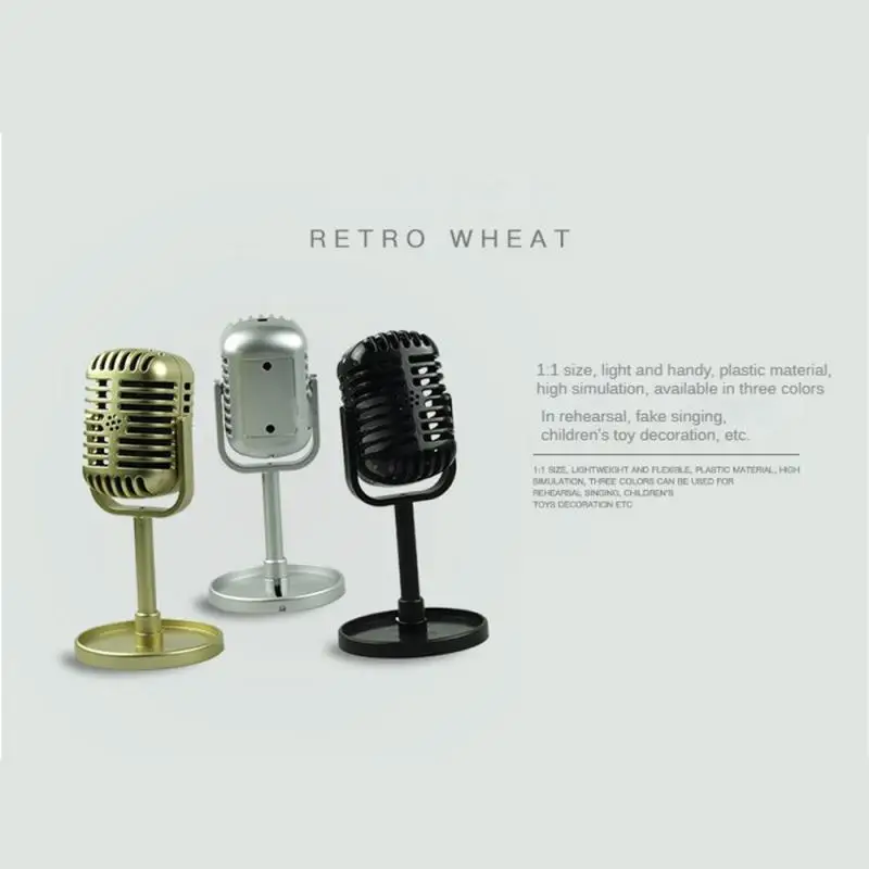 Реквизит для имитации микрофона ретро динамический вокальный микрофон