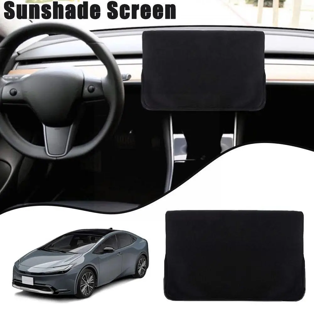 

Sunshade Screen Protector Cover for Tesla Model 3 Y Center Console Navigation Display Dust Case Interior Accessories Black V8C8