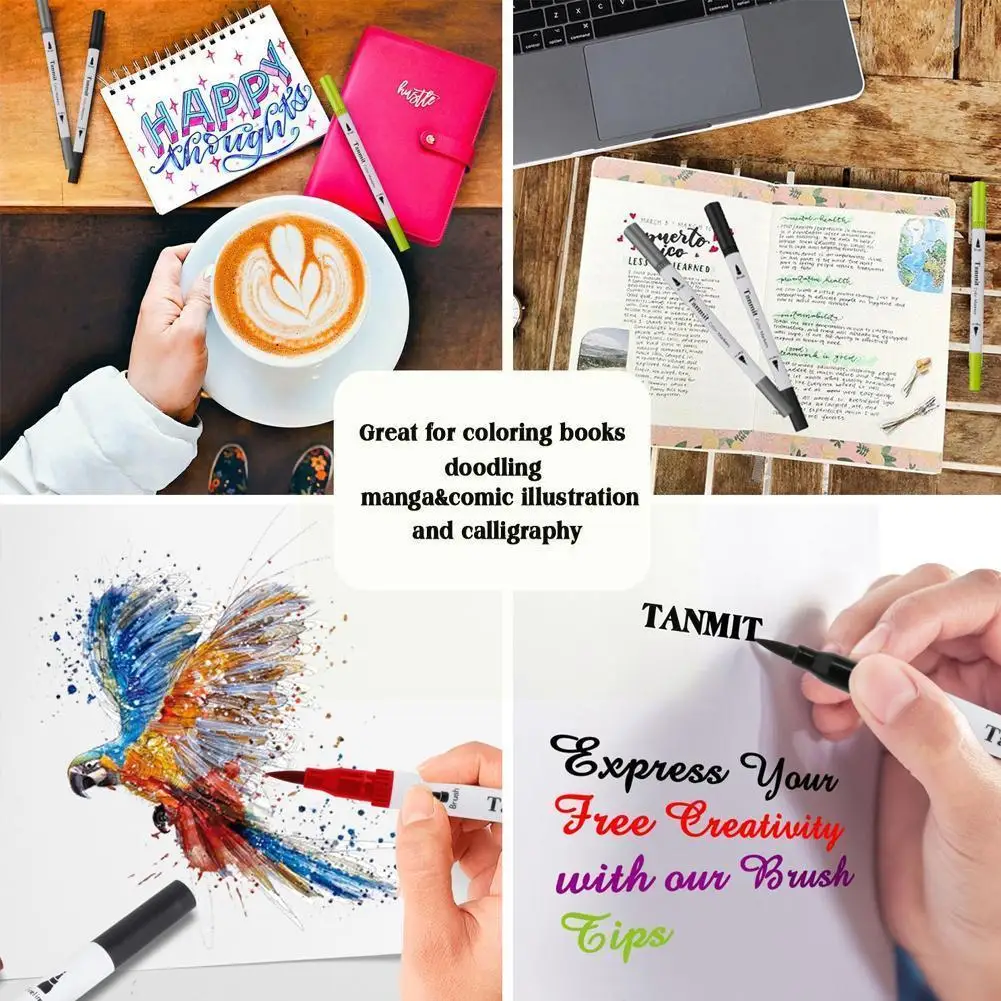 

1 шт. художественные маркеры Акварельная ручка для кисти двойная манга для рисования искусственная краска ручка с двойным наконечником H6c8
