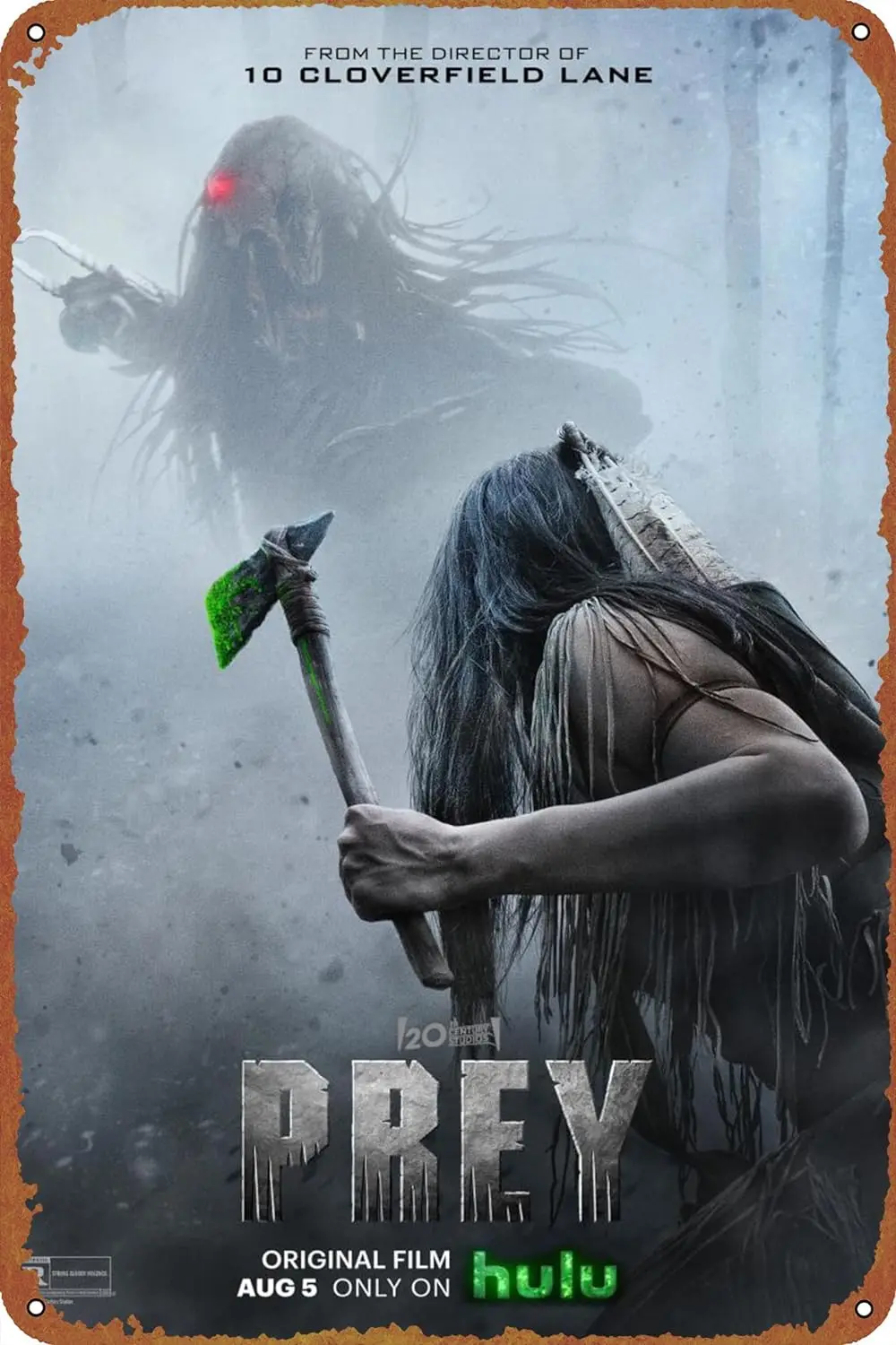 Оловянная вывеска Prey украшение винтажный металлический постер с фильмом знаки