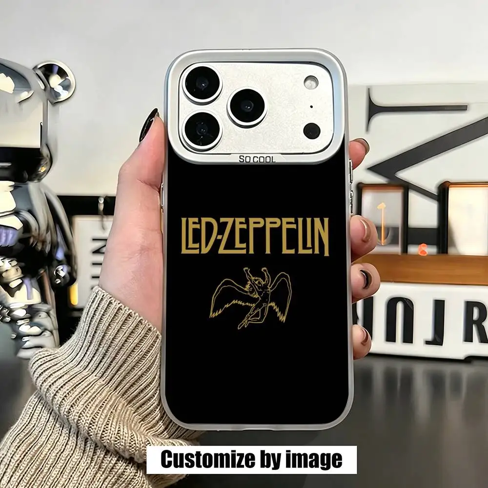 Фото Крутой чехол для телефона с LED-подсветкой в стиле группы Led Zeppelin для iPhone 17, 16, 15, 14, 13, 12, 11 Plus, Pro Max, XS, красочный серебристый чехол-накладка №4