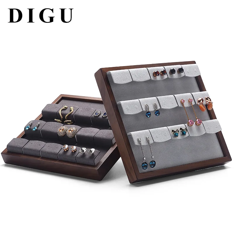 

Black walnut jewelry rack hanging Earrings display board earrings earrings storage rack jewelry display props store special