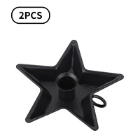 2pcs durable metal candlesticks with black coating star or heart shaped candle holders wedding party decoration supplies