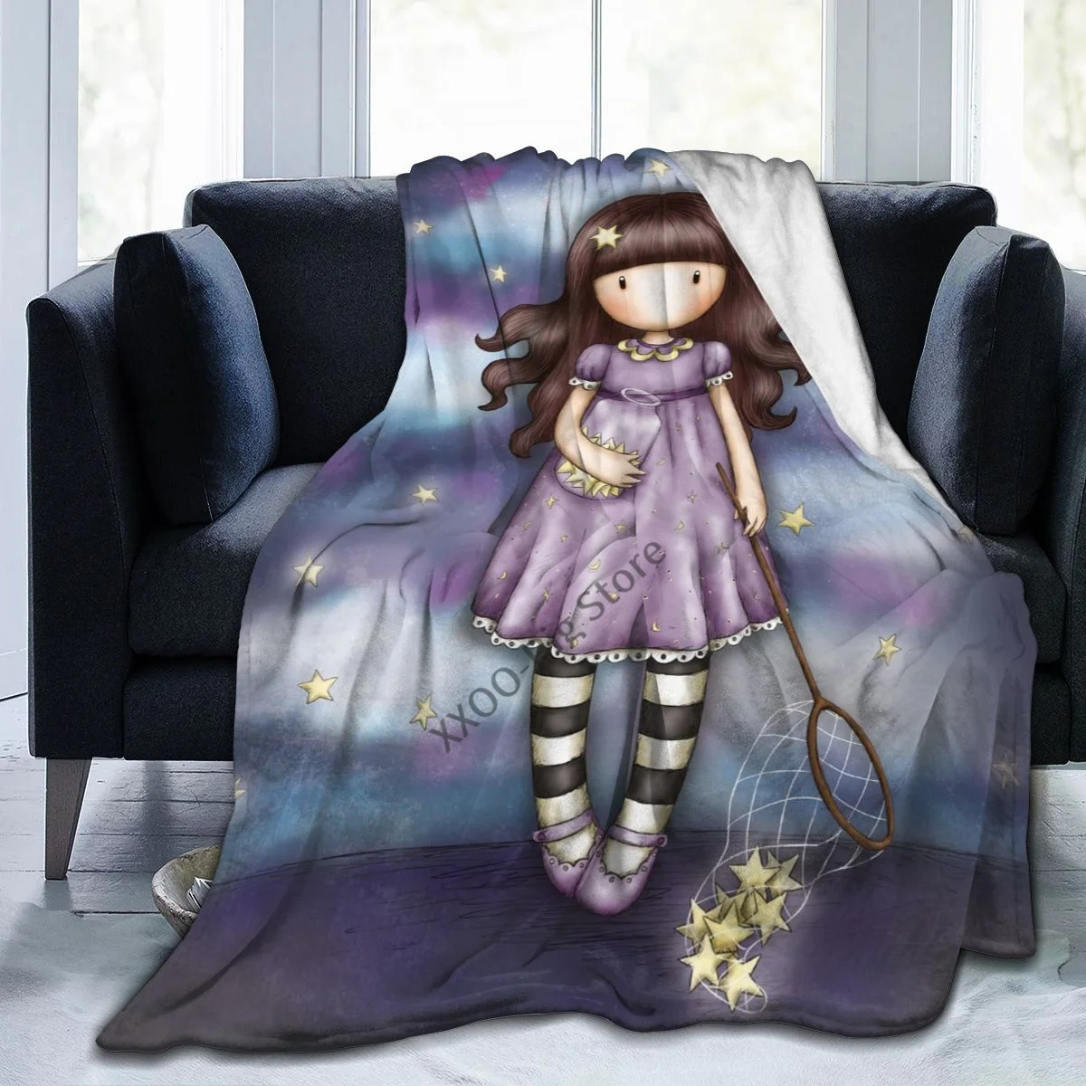 

Coque Art Cartoon Santoro Gorjuss Throw Blanket Fuzzy Warm Throws for Winter Bedding 3D Printing Soft Micro Fleece Blanket