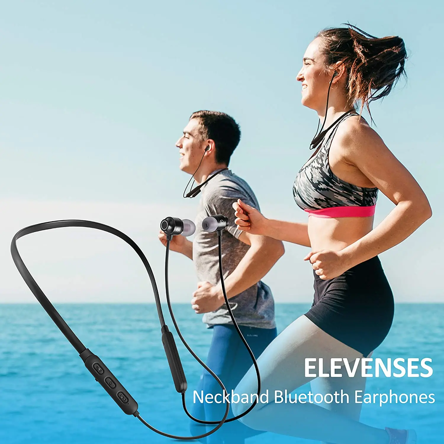 Bluetooth-наушники V5.1 с магнитным шейным ремешком и микрофоном автоматическое