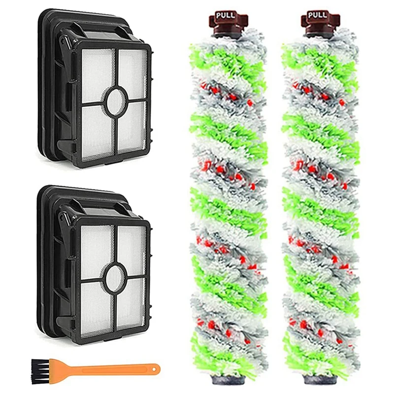 

Replacement Parts For Bissell Crosswave Pet Pro 2306 1785 Series, 2 Pack Brush Rolls + 2 Pack Vacuum Filters