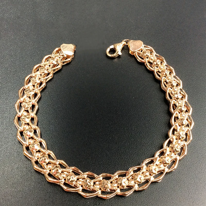 

Женский широкий светильник из розового золота 585 пробы с золотым покрытием