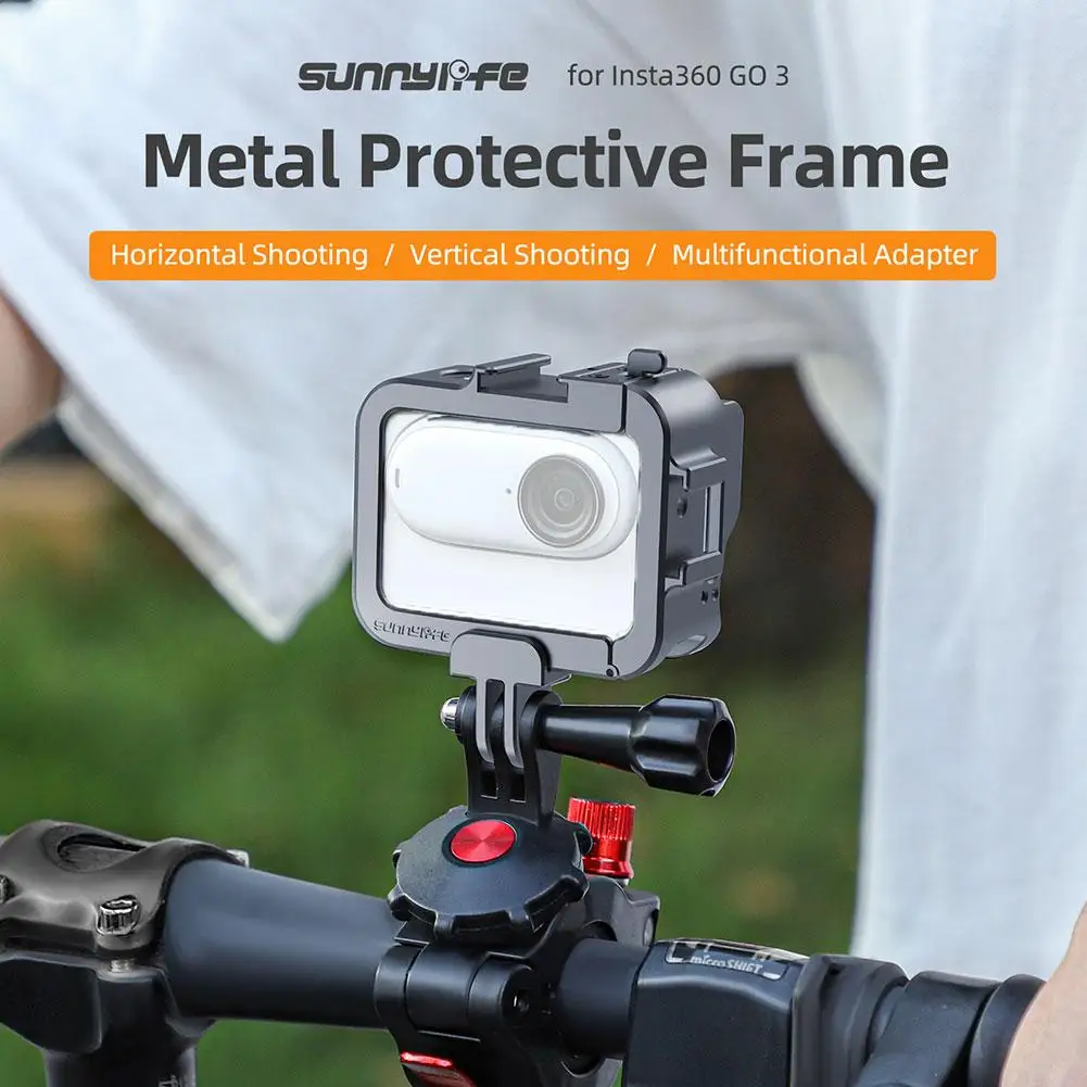 

Sunnylife Metal Protective Frame For Insta360 Go 3 Rabbit Cage Adapter For For Insta360 Go3 Action Camera Accessories H6s1