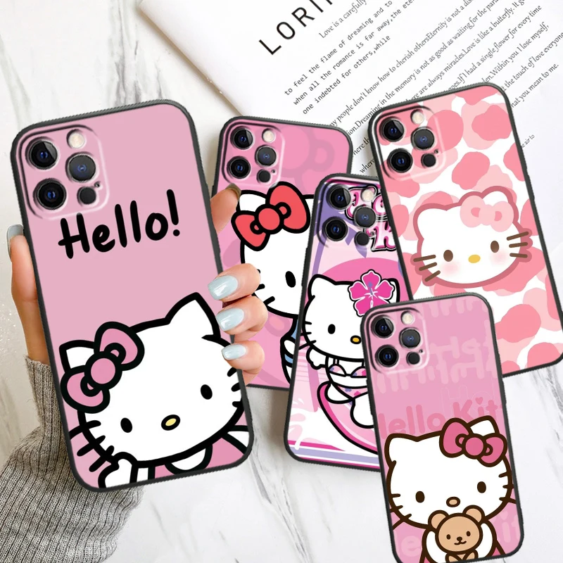 Yictoie [2 pezzi] Nero Cover per iPhone 16 Pro ax 6,9,Cartoon Anie odello Sangue Caldo Cool