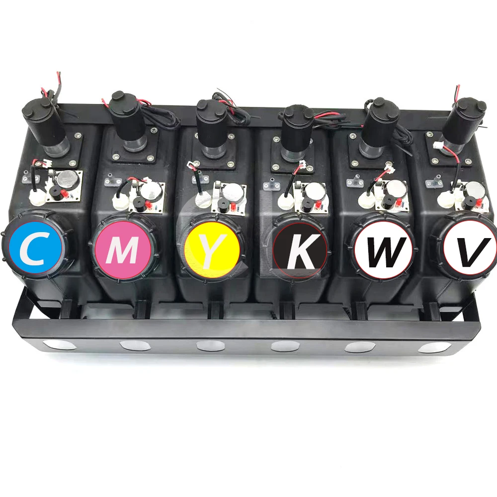 

1500 мл UV ECO DTF Ink Ciss System xp600 i3200 комплект обновления L1800 L805 мотор CMYK цветной принтер модификация машина бак с Stirer
