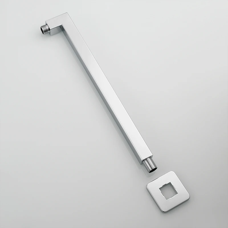 304 Stainless Steel Square Shower Arm G1/2 Bathroom Wall Mounted Horizontal Vertical for Fixed Rain Head | Обустройство дома