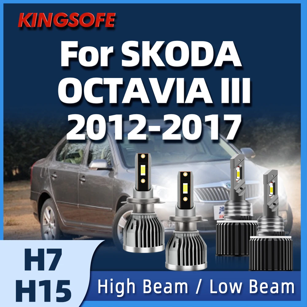 

KINGSOFE 40000LM H7 H15 LED Light Bulbs Headlight High Energy For SKODA OCTAVIA III 2012 2013 2014 2015 2016 2017