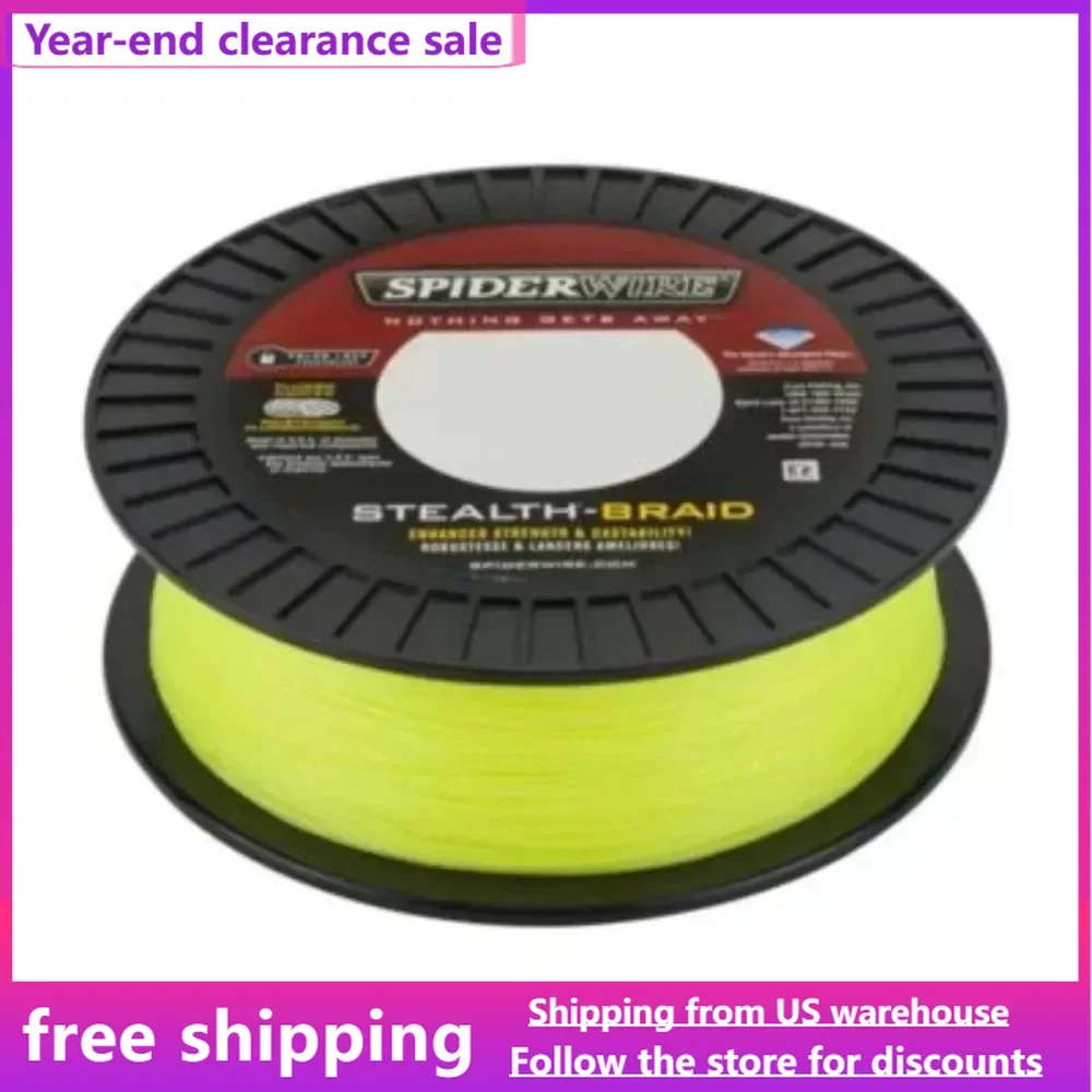

Yellow fishing line, using a super line, can withstand conditions that may damage smaller lines