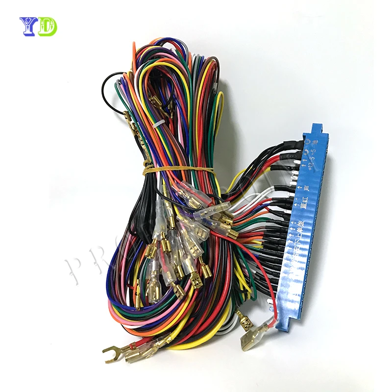 Arcade JAMMA 28/56 Pin 2.8/4.8mm Cabinet Wiring 140cm PCB Harness for Pandora Game Console 5V and 12V