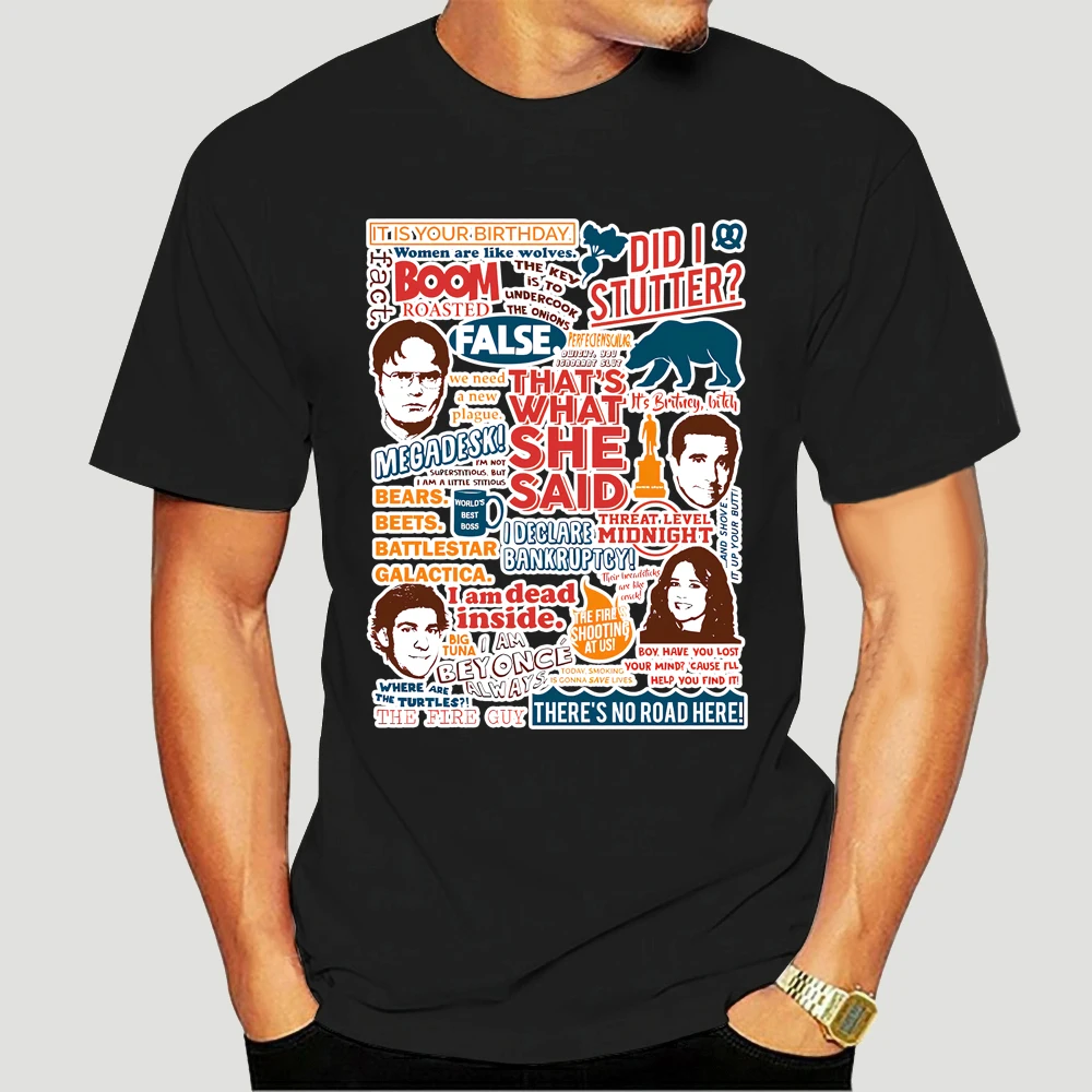 

The Office Tv Dwight T-Shirt Short Sleeves Fashion Tee Shirt Print 100 Percent Cotton T shirt 2798X