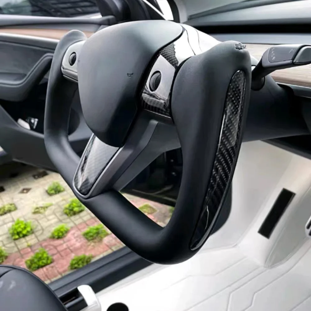 Рулевая ручка YOKE для Tesla Model 3 модель Y 2017-2023 NAPA кожаный руль из натурального