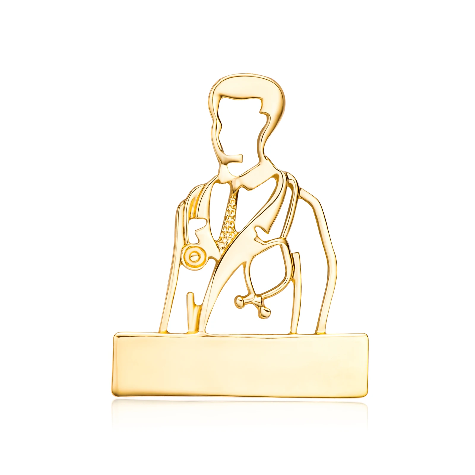 

Gold Silver Plated Man Doctor Pins Medical Jewelry Trendy Medicine Lapel Backpack Brooch Badge Gift for Nurse Student