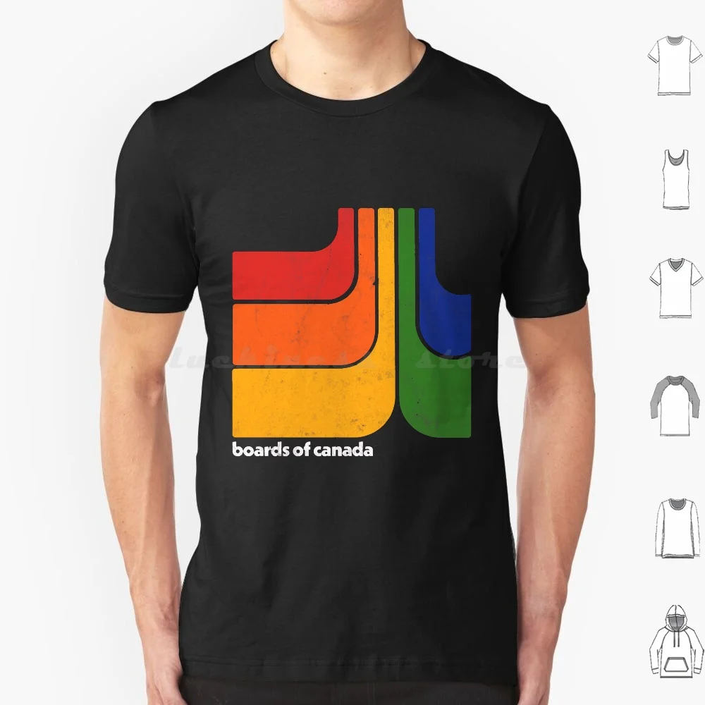 

Retro 70S Style Boards Of Canada Colorful T Shirt 6Xl Cotton Cool Tee Boards Of Canada Aquarius Squarepusher Twin Edm
