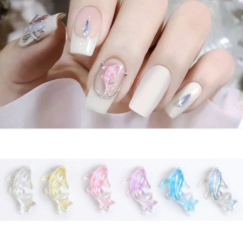 

100pcs Resin Cute Colorful Goldfish Flatback Rhinestone Appliques DIY Wedding Scrapbook Manicure Embellishments Craft Y08E