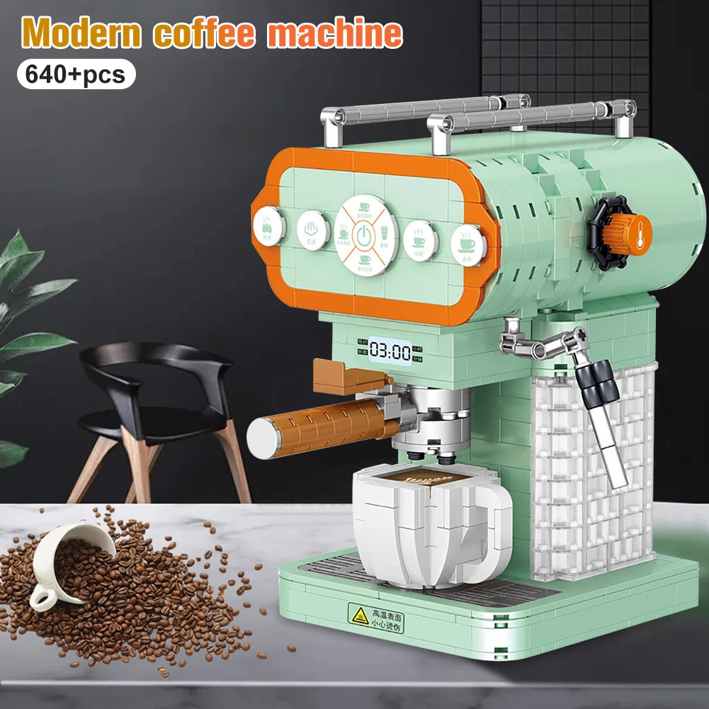 

Mini Blocks Coffee Machine Retro Modern Machine Assembly Model Building Blocks Moc Bricks Toys For Children Christmas Gifts