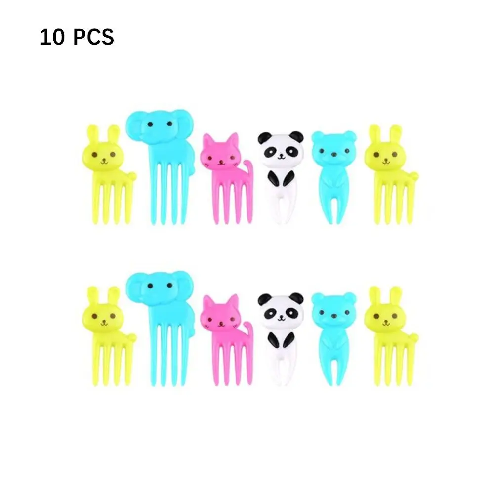 8 шт. пластиковые вилки для фруктов зубочистки листья |