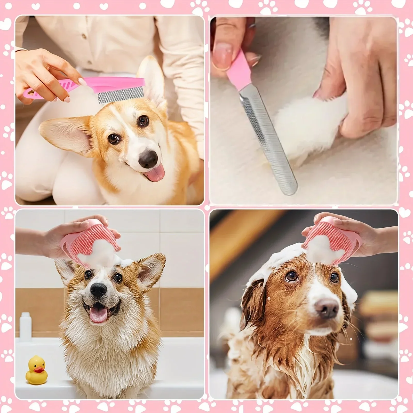 Домашний набор для ухода за собаками с 8 инструментами включая кусачки ногтей